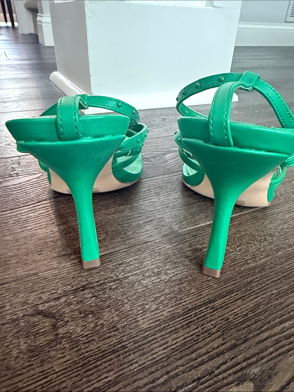 Marc Fisher New Green Strappy High Heel Sandals 7 - Picture 6 of 8
